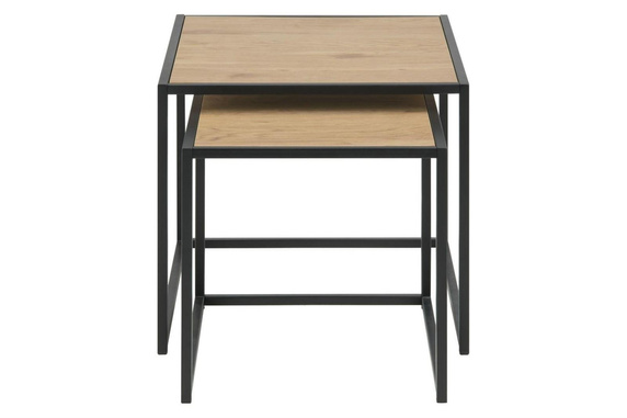 ACTONA zestaw stolików SEAFORD dąb - MDF, metal