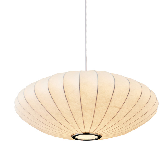 Lampa wisząca SILK FLAT biała 50 cm - nowoczesna i minimalistyczna
