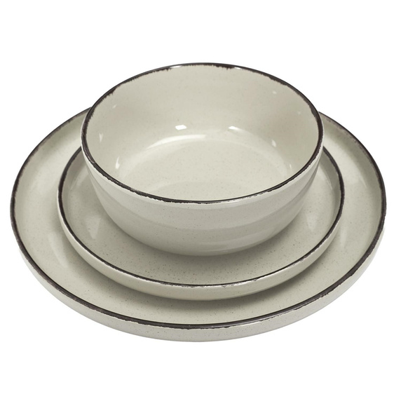 Zestaw obiadowy Temp na 4 osoby beżowy