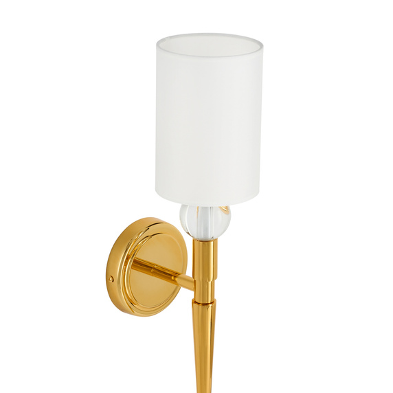 Lampa ścienna DAMA złota 52 cm glamour