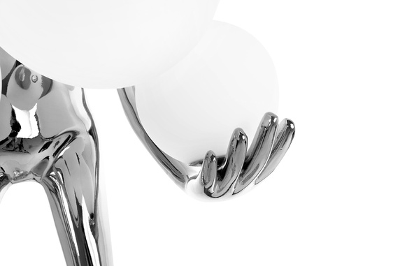 MOOSEE lampa podłogowa HUMAN SILVER PREMIUM