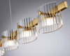 Lampa wisząca LED BACCIO złota 120 cm - nowoczesna lampa nad stół i wyspę