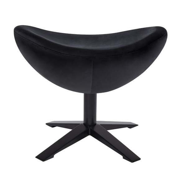 Podnóżek EGG SZEROKI VELVET BLACK czarny.50 - welur, podstawa czarna