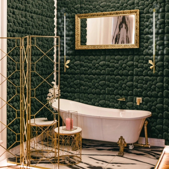 Lampa ścienna LED FLORENCE złota 86 cm - nowoczesny kinkiet dekoracyjny