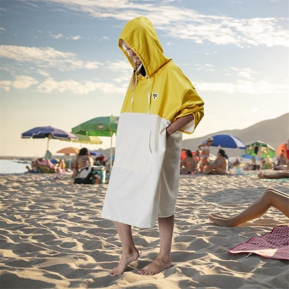 Poncho Ainsa ręcznikowe żółte