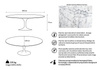 Stół TULIP ELLIPSE MARBLE CARRARA biały - blat owalny marmurowy, metal
