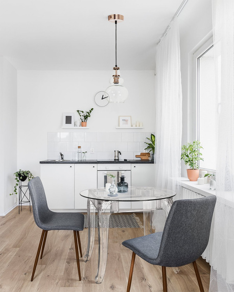 Stół Ghost 80cm transparentny