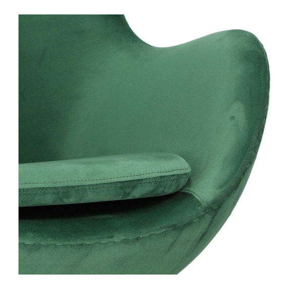 Fotel Jajo Velvet zielone/ srebrna podstawa