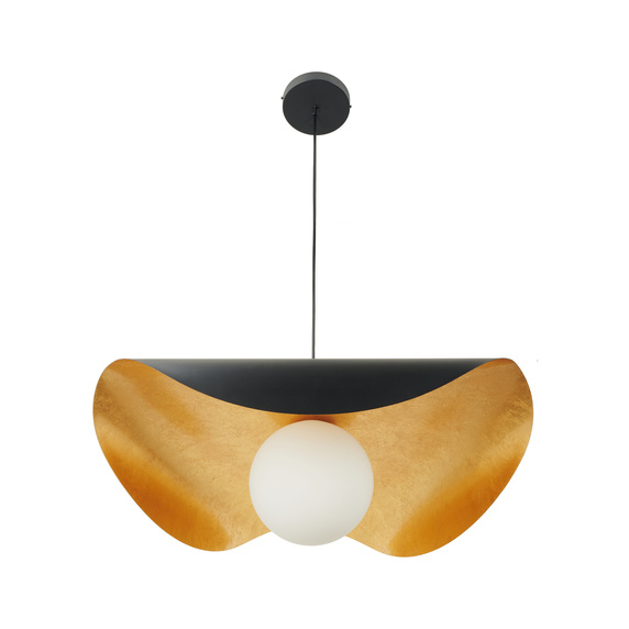 Lampa wisząca ENZO czarno złota kula 40 cm