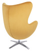 Fotel EGG SZEROKI VELVET musztardowy