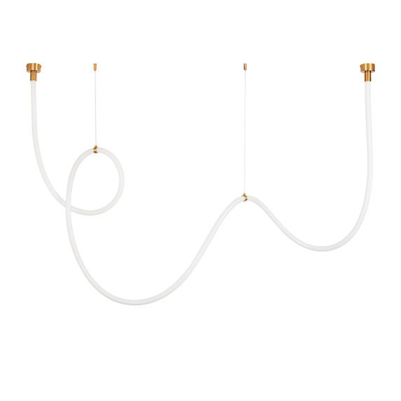 Lampa wisząca SNAKE LED wąż ledowy złota 400 cm