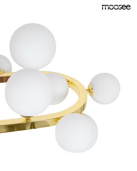MOOSEE lampa wisząca ALURE OVAL 120 złota/mleczna