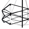 Lampa wisząca SPACE LED czarna 60 cm