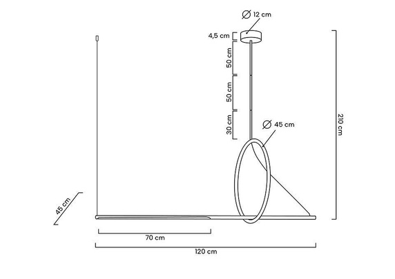 MOOSEE lampa wisząca STICK czarna