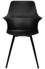 Krzesło BRAZO HIGH czarne - polipropylen, metal