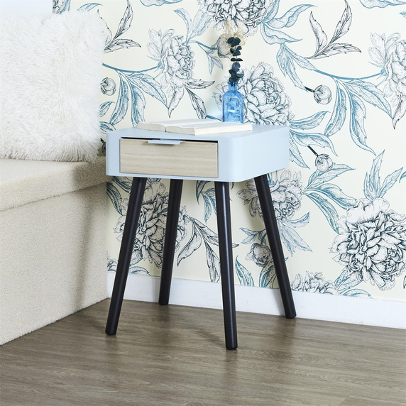 Szafka nocna Padano błękitna/czarna