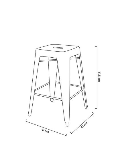 Krzesło barowe TOWER 66 (Paris) czarne