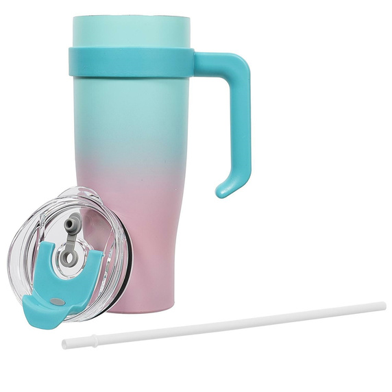 Kubek termiczny Miami Tie-Dye niebieski/  różowy