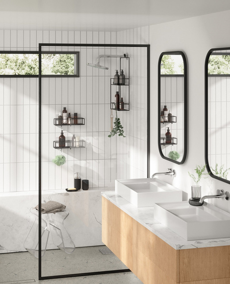 UMBRA zestaw 2 półek prysznicowych CUBIKO czarny