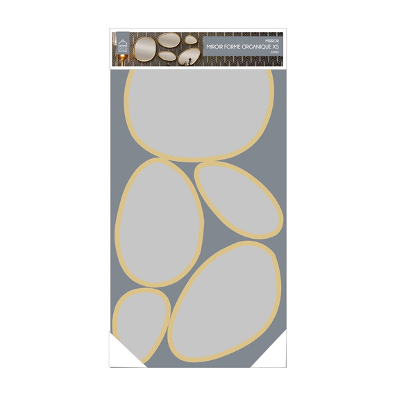 Zestaw 5 luster Organic Shape złote