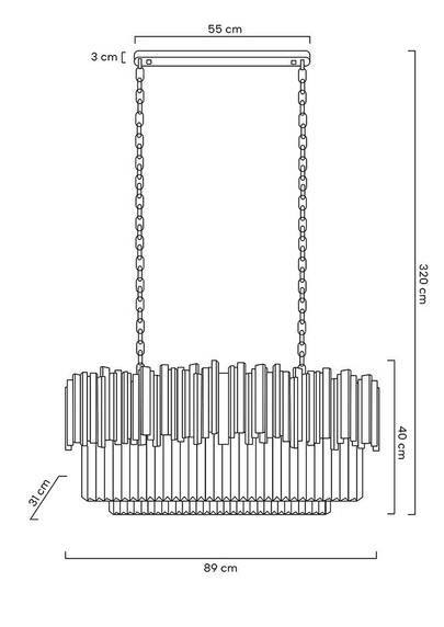 MOOSEE lampa wisząca IMPERIAL LONG SILVER 90