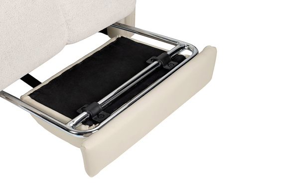 Fotel obrotowy RELAX beżowy - skóra PU, stal