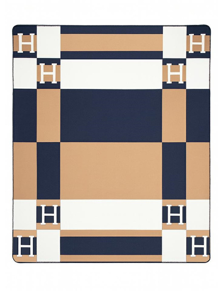 Koc SHP PARIS HOME granatowy / brązowy