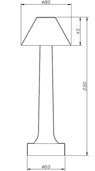 Lampa stołowa TAVOLO B LED dotykowa złota 22 cm