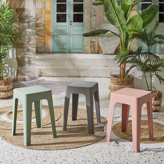 Stołek Spectra szary z tworzywa