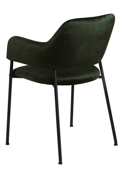 Zestaw 2 krzeseł Lima welurowych          z podłokietnikami zielone