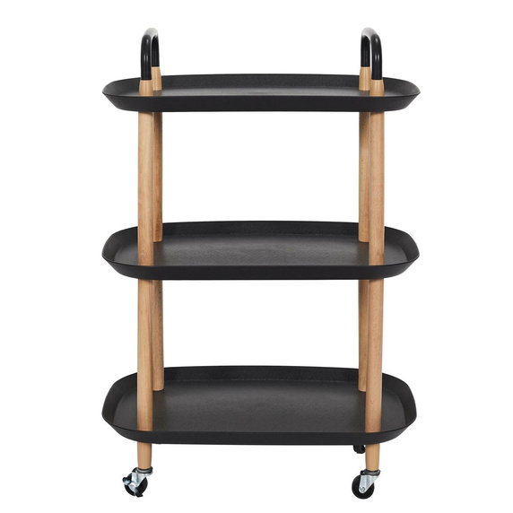 Wózek/ stolik Kaleo czarny/ naturalny