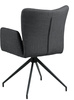 Krzesło Laura z podłokietnikami szary ciemny