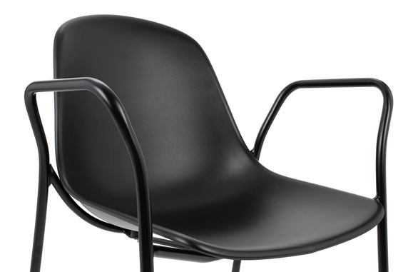 Krzesło RESOL ARM czarne - polipropylen, metal