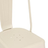 Krzesło Paris Edge metalowe kremowe