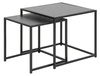 Zestaw stolików kawowych Seaford czarne