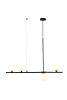 Lampa wisząca MODERNO czarna z białymi kulami 80 cm - do salonu, jadalni i biura