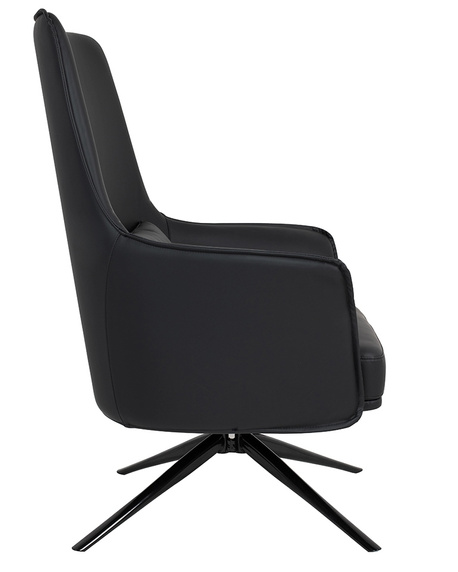 Fotel VICTOR czarny - PU, metal