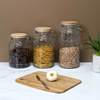 Słoik do przechowywania z pokrywką        bambusową 2,7l