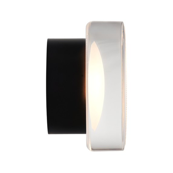 Lampa ścienna CARMELLO LED transparentna czarna 13,5 cm