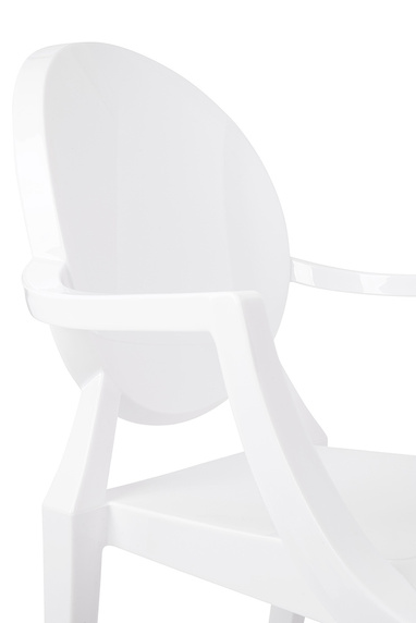 Krzesło LOUIS białe - poliwęglan