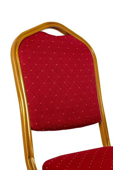 Krzesło bankietowe / konferencyjne HEROS  czerwone / złote