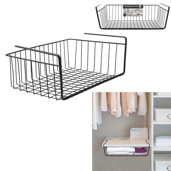 Podwieszany kosz podpółkowy M czarny