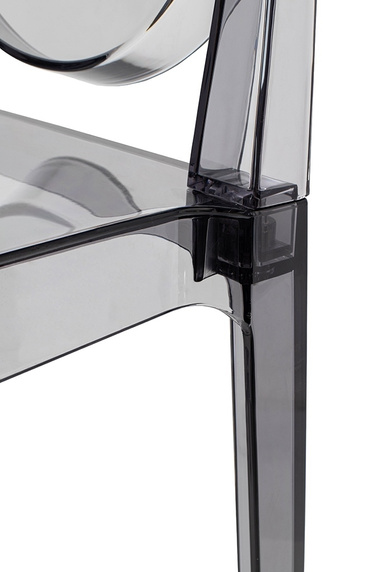 Krzesło barowe VICTORIA 65 cm dymione - poliwęglan