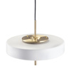 Lampa wisząca ARTDECO biało - złota 35 cm do salonu