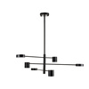 Lampa wisząca CLEX - 6P LED czarna 100 cm