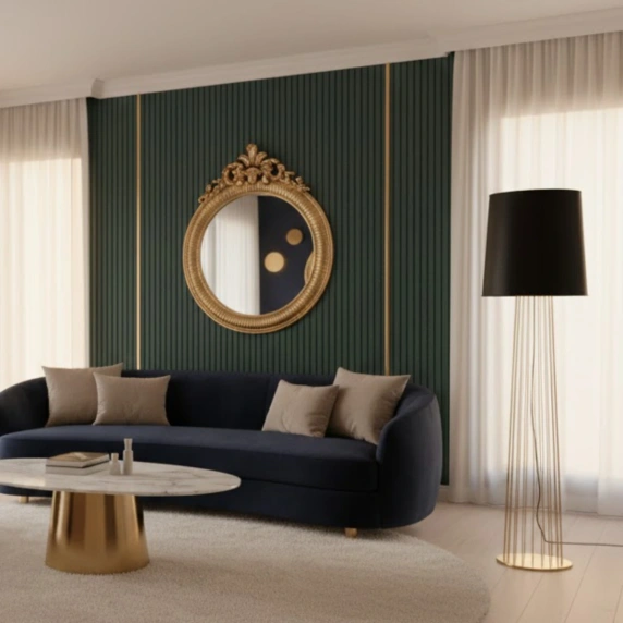 Lampa podłogowa FILO-2 czarno-złota, metalowa, E27, 156 cm