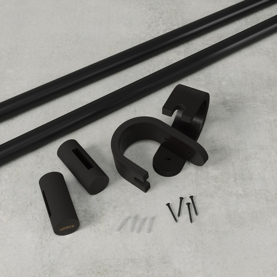 UMBRA karnisz BELLWOOD 107 - 305 cm czarny
