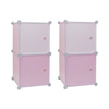 Modularny regał Cubes 2 do pokoju dziecka różowy