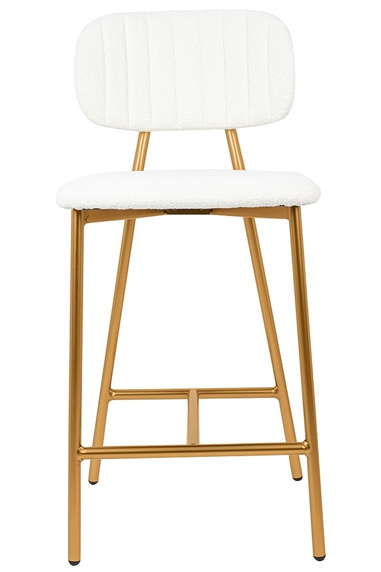 Krzesło barowe FABIOLA BOUCLE białe