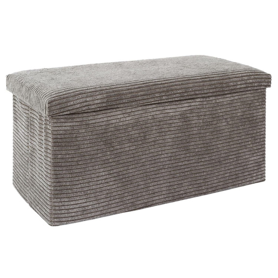Pufa Medford składana z pojemnikiem szara